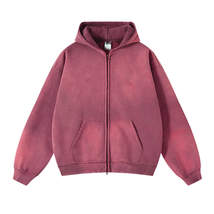 Sweat-shirts personnalisés avec logo, effet délavé, teinture à la cire, usés, pour hommes et femmes, style rétro, streetwear. - Product Image 2