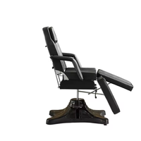 Chaise de tatouage rotative noire, fauteuil de piercing, fauteuil de salon de beauté, fauteuil de tatouage pliable, lit de massage