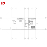 Villa en acier de calibre léger avec toit triangulaire Bâtiment modulaire haut de gamme à ossature métallique en acier léger personnalisé Petite maison