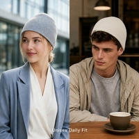 Bonnet en coton tricoté léger à étiquette privée, bonnet fin sans revers, doux et extensible, idéal printemps-été, vente en gros