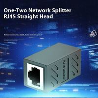 Kabel Ethernet Rj45 Cat6 Konektor Lurus dan Ekstender Jack dengan 1 Port untuk Jaringan LAN Rumah Sakit