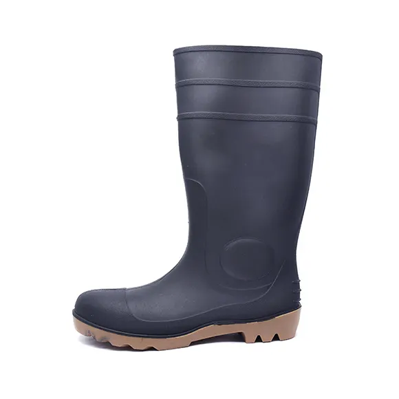 Factory cheap protective S5 steel toecap & steel plate PVC rain boots for Women