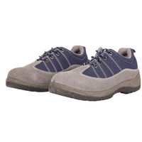 Chaussures de sécurité basses en daim et maille pour chantier, avec embout en acier, semelle intermédiaire anti-perforation en fer, double couche, été, unisexe, usage industriel