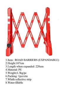 <span class=keywords><strong>Barrière</strong></span> en plastique rétractable, clôture portable <span class=keywords><strong>extensible</strong></span>, <span class=keywords><strong>barrière</strong></span> de circulation avec réflecteur pour l'extérieur - Product Image 4