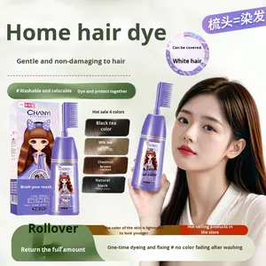 Tinta per <span class=keywords><strong>Capelli</strong></span> Semi-Permanente Eco One-Stroke di Changyi, Popolare tra le Donne, Naturale, Non Irritante, Autentica Crema a Base Vegetale per Uso Domestico - Product Image 5