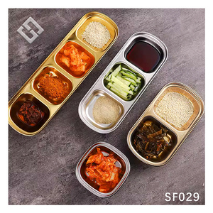 Plato de encurtidos para barbacoa coreana, plato de acero inoxidable 304, Kimchi, olla caliente, cuenco de inmersión, plato de CENA DE Metal, bandeja para fiesta en casa, uso en Camping - Product Image 5