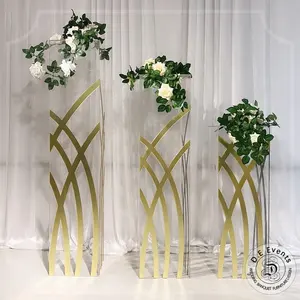 Design column clear acrylic tall flower stand for wedding party