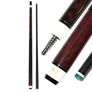 Taco de billar de fibra de carbono de 12.4 mm con acabado de veta de madera, diseño de 2 secciones, ligero, para billar de nueve bolas - Product Image 1