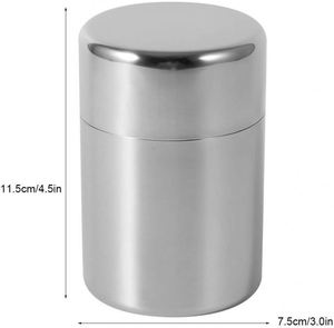 Round Tea Tin Can with Inner Lid Double Lid Tea Can Stainless Steel Tea <b>Caddy</b> Canister - Product Image 3