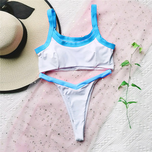 FYA1392 nuevo Split Sexy Patchwork de Color sólido Triángulo de las mujeres traje de baño - Product Image 6