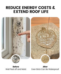 Transparante waterdichte nano-polyurethaan vloeibare coating voor dak, wand en tegels - modern design, milieuvriendelijk, hoge sterkte, duurzaam - Product Image 4