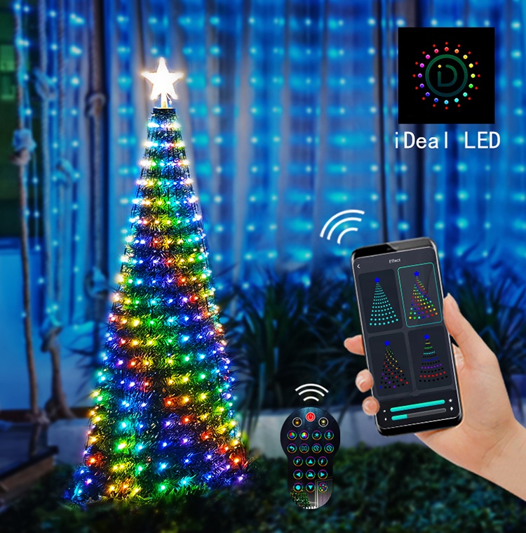 BTF Lighting 400 LEDs Smart String Christmas Lighting Kit - Multicolor Changing Fairy LED Star Strin