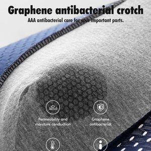 Shu Fei Yan OEM/ODM Calzoncillos bóxer de seda helada sin costuras para hombre, transpirables, antibacterianos, de tejido de punto, de tiro medio, con malla hueca - Product Image 3