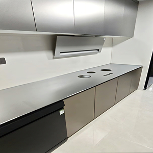 <b>Wall</b>-mounted Corner Bar Counter 201 Stainless Steel Modern Retro Bar <b>Table</b> with Foot Rail for Home Kitchen - Product Image 3