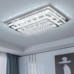 Hiện Đại Sang Trọng Hình Chữ Nhật Cao Cấp Pha Lê Trần Đèn Sắt Cơ Sở Cho Phòng Khách Phòng Ngủ Trong Nhà Trang Trí Nội Thất Hot Bán - Product Image 3