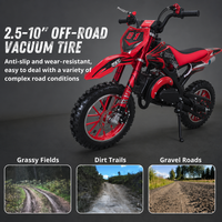 Moto à 2 temps populaire rouge Yaztor 49cc, mini moto à essence au design élégant, livraison rapide depuis l'entrepôt américain, moto tout-terrain pour enfants