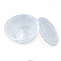 Bol à soupe en plastique transparent de 400 ml avec couvercle - Emballage alimentaire à emporter en PP - Jetable, compatible micro-ondes, anti-fuite, emballage pour salade