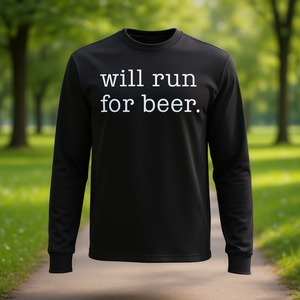 Camiseta de manga larga Will Run For Beer - Product Image 3