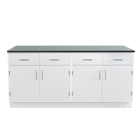 Mesa de Trabajo de Acero Personalizable para Laboratorio con Encimera de Resina Fenólica y Cajones para Taller