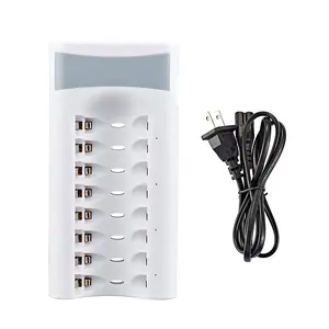 AC DC Smart Battery Charger US plug for AA AAA Ni-MH 8 slots nimh Battery Charger BMAX Brand manufacturer