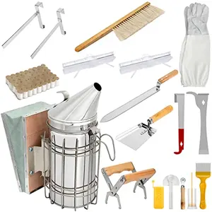 Wholesale price Beekeeper Supplies Starter Kit Bee Queen Smoker Brush Gloves Suit for beekeeping tools kit
