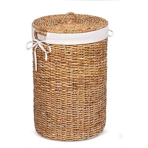 Panier en jonc de mer tressé à la main de style rustique avec poignées pour le rangement dans le salon, vente en gros, exportateur direct d'usine - Product Image 1