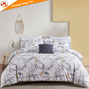 Vente en gros d'usine en Chine Parure de lit en coton 4 pièces personnalisée Parure de lit King Size Parure de lit Ensembles de draps et taies d'oreiller - Product Image 5