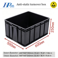 Haoputon 600*500*250 Boîte de manutention antistatique en plastique pour assemblage de capteurs automobiles, pour une logistique de production sécurisée