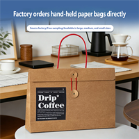 Sac en papier kraft personnalisé, boîte d'emballage pour café filtre et thé, carton polyvalent pour biscuits, pain, bonbons et friandises de pâtisserie