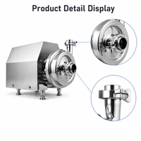 Pompe centrifuge sanitaire OEM en acier inoxydable 0,5 CV à moteur CC haute pression pour applications pharmaceutiques et de traitement de l'eau