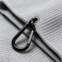 Serviette de golf magnétique carrée en microfibre gaufrée avec logo personnalisé, séchage rapide, douce, écologique, avec crochet magnétique pour usage sportif