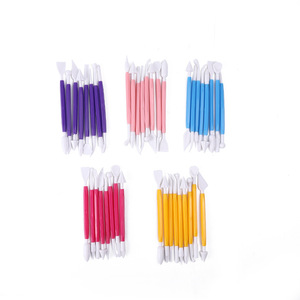 8 outils de sculpture en plastique pour fondant, couteaux à pâtisserie, outils de décoration de gâteaux, outils de modelage de poterie pour fleurs de gâteau - Product Image 4