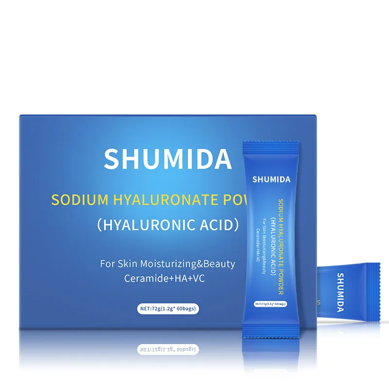 Label pribadi bubuk Anti Penuaan, bubuk asam hialuronat pelembab peptida kolagen bubuk Anti Penuaan Vitamin Ceramide