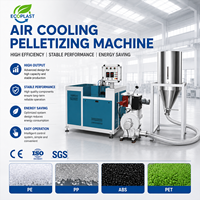 Granulateur de recyclage plastique YKSJ-75 à refroidissement par air à basse température sans maille avec lame rotative, capacité de coupe de 50 à 70 kg/h
