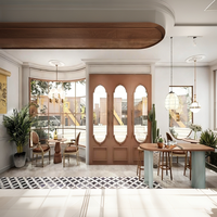 Vitrines en bois éclairées par LED personnalisées en usine, créez un style café chaleureux avec des étagères et des vitrines sur mesure pour la vente au détail