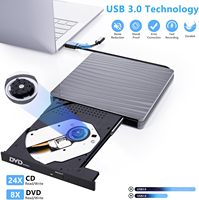 Lecteur de DVD externe USB 3.0 graveur de CD CD/DVD +/-RW lecteur optique pour ordinateur portable Windows 11/10/8/7 MacBook Mac Linux OS