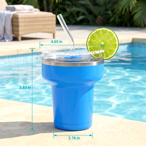 Tazze da Viaggio in Acciaio Inox 304 con Cannuccia, Mini Tumbler a Doppia Parete con Isolamento Sottovuoto, Termiche per 6-24 Ore, Carine per Caffè Espresso - Product Image 2