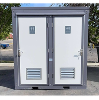 Kit de toilettes préfabriquées portables modernes, toilettes modulaires, maisons, salle de bain mobile, toilettes publiques extérieures, cabine de toilettes