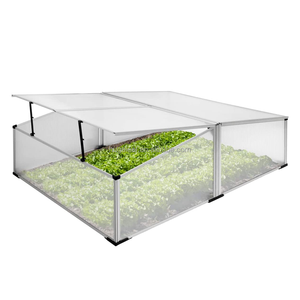 Serre miniature de jardin en aluminium imperméable avec 3 jardinières sur le toit - Product Image 1