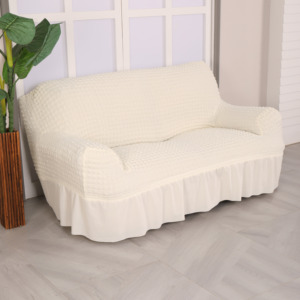 Bọc Ghế Sofa Đặt Làm Từ Nhà Sản Xuất Tấm Bọc Co Giãn Bọc Ghế Sofa Màu Trắng Có Chân Tường - Product Image 5