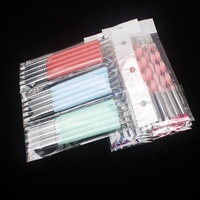 Vente en gros 5 pièces pinceaux à double tête pour l'art des ongles ensemble de tiges de stylo à ongles en silicone stylo de sculpture