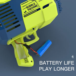 Pistolet à bulles 132 trous, rechargeable par USB, avec lumières LED colorées, pour enfants, idéal pour les fêtes en plein air, cadeau - Product Image 5