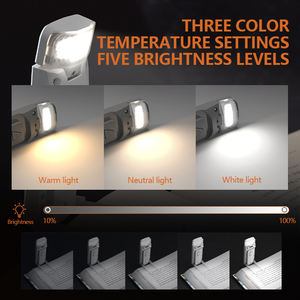 ไฟอ่านหนังสือแบบหนีบ EGH สีขาวเทา ไฟ LED สำหรับอ่านหนังสือในบ้าน โคมไฟตั้งโต๊ะทันสมัย แบบหนีบพับได้ ชาร์จผ่าน USB ได้ - Product Image 2