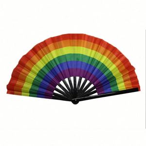 Éventail pliant avec emplacements pour sublimation, design moderne, bruit sonore et son de claquettes, en tissu polyester plié - Product Image 6