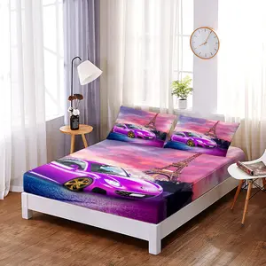 Polyester 3D Sport Auto Concurrentie Digital Print Volwassen Slaapkamer Matras Voorblad Cover