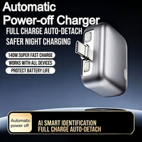 Nuevo Cargador Inteligente Tipo-C de 140W con Carga Rápida PD, Carga Completa Automática, Separador de Carga, Protección Inteligente Contra Sobrecargas para Móviles