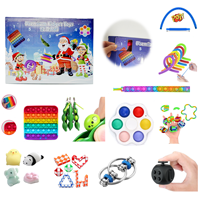 Calendrier de l'Avent Fidget Noël Jouets Boîte Surprise Compte à Rebours 12 Jours Pop Sensoriel Anti-Stress Jouets Cadeau pour Enfants Filles