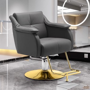 Chaise de Salon de Coiffure Commerciale en Métal Haut de Gamme, Réglable et Pivotante, avec Accoudoirs, Design Luxe, Vente en Gros - Product Image 4