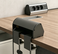 Station de prise de courant à fixer sur le bord de la table avec ports USB à charge rapide