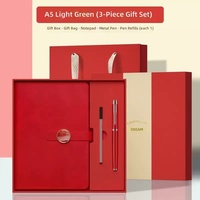 Carnet de notes A5 personnalisé en cuir PU, coffret cadeau d'entreprise avec reliure thermique, style professionnel, doté d'un fermoir magnétique